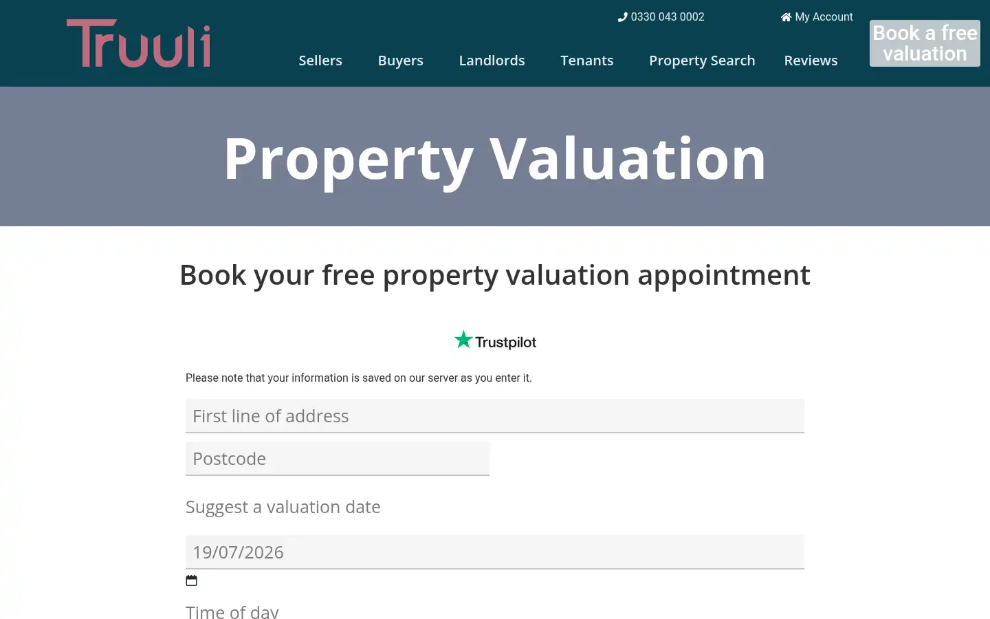 Screenshot of truuli.co.uk