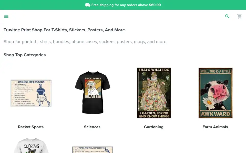 Screenshot of truvitee.com