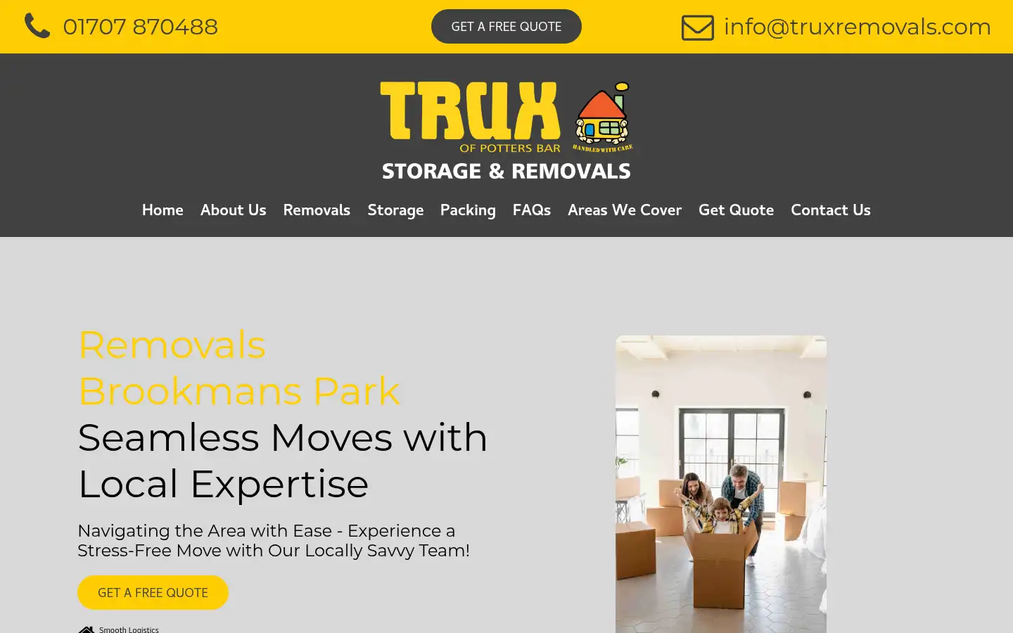 Screenshot of truxremovals.co.uk
