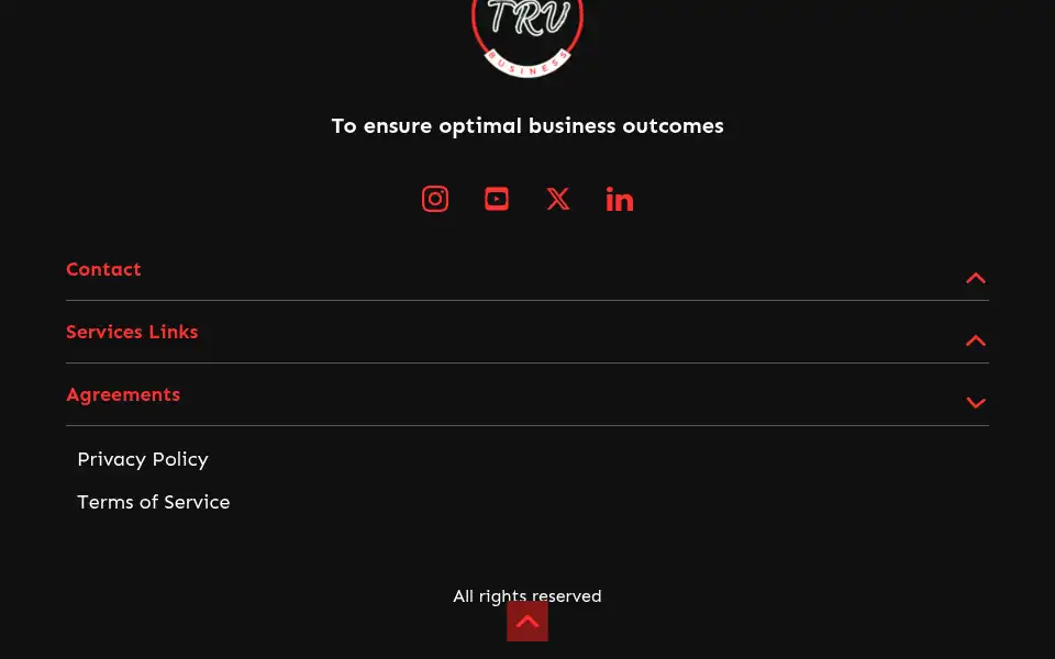 Screenshot of trv.business