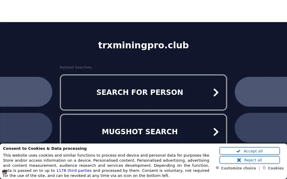 Screenshot of trxminingpro.club
