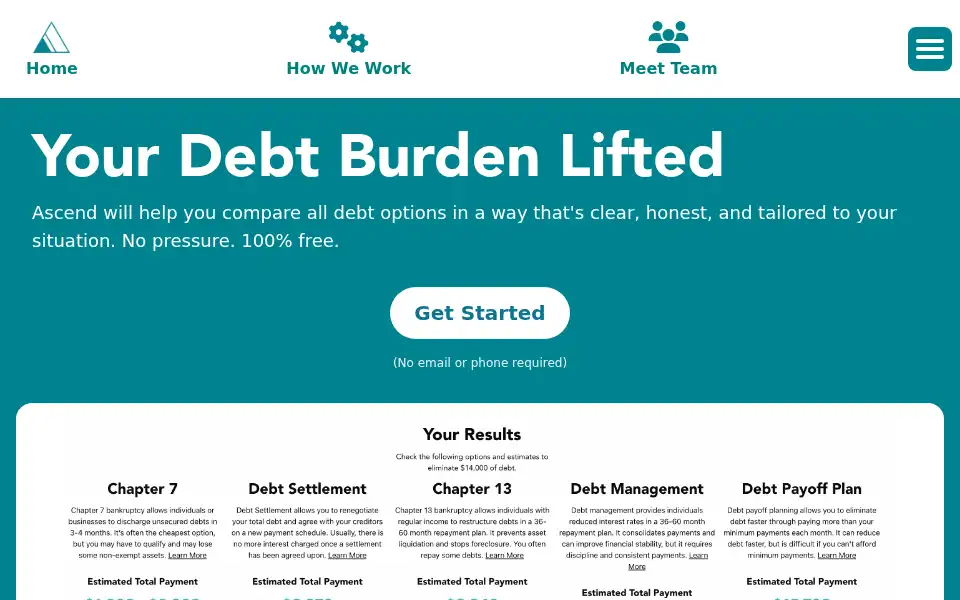 Screenshot of tryascend.com