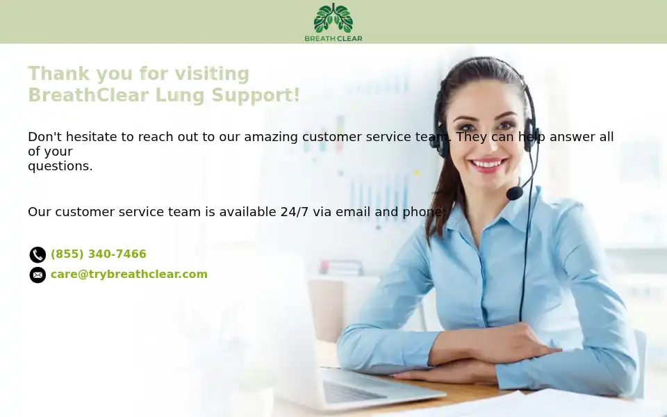 Screenshot of trybreathclear.com