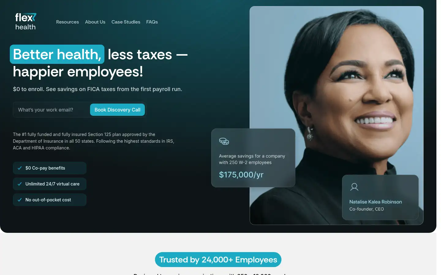 Screenshot of tryflexhealth.com