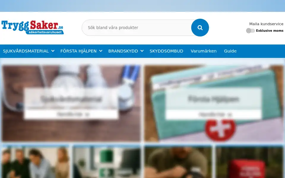 Screenshot of tryggsaker.se