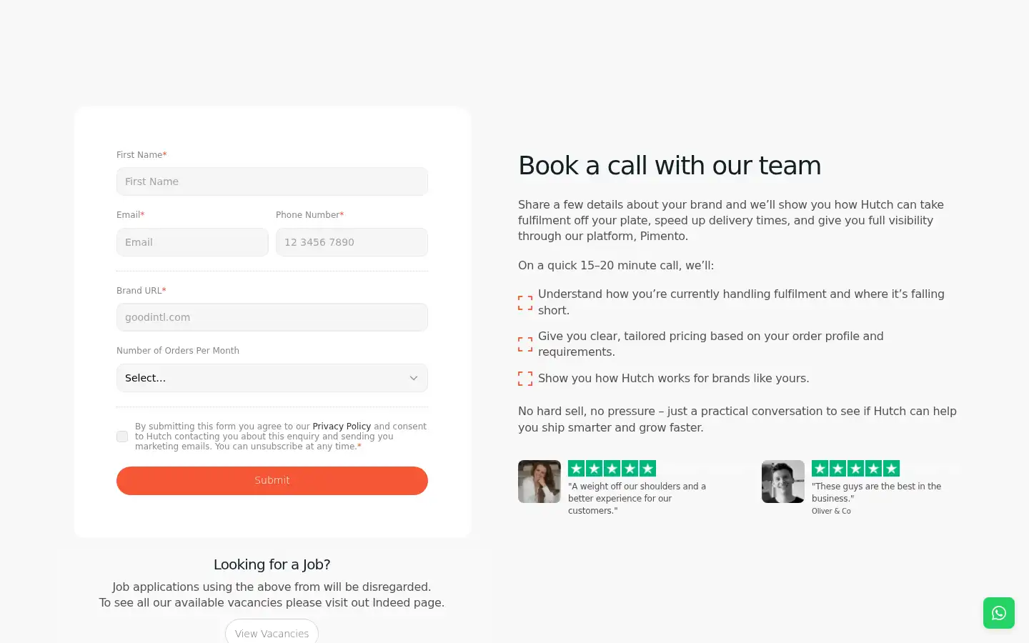 Screenshot of tryhutch.co.uk