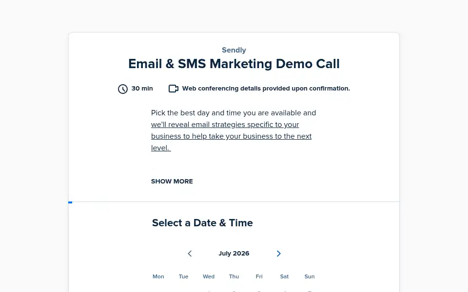 Screenshot of trysendly.com