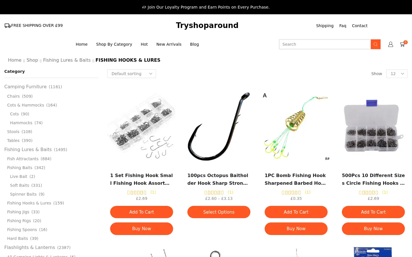 Screenshot of tryshoparound.co.uk
