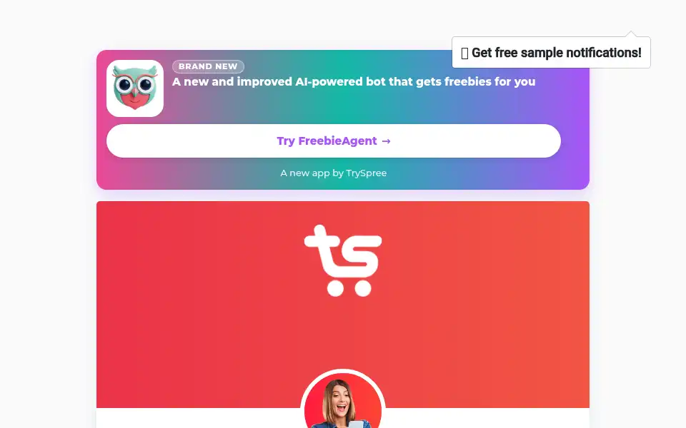 Screenshot of tryspree.com
