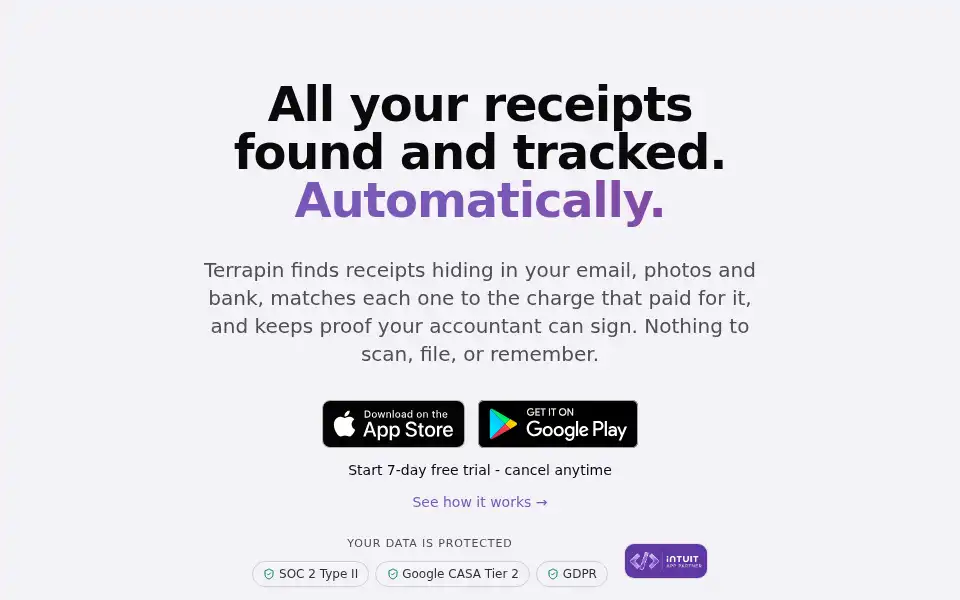 Screenshot of tryterrapin.com