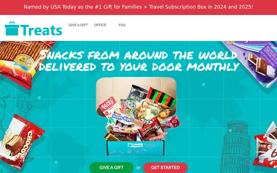 Screenshot of trytreats.com