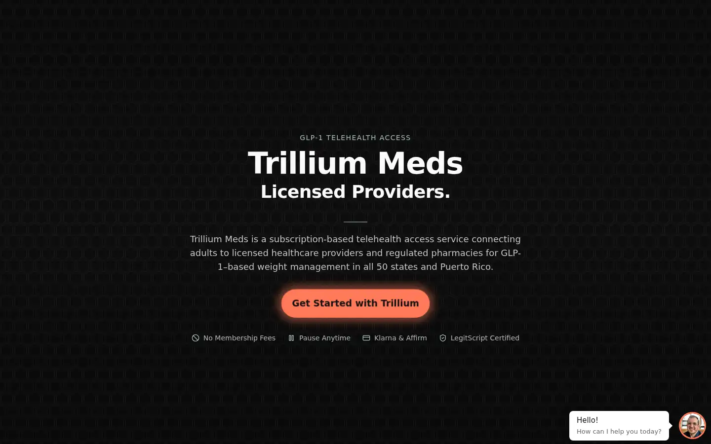 Screenshot of trytrillium.com