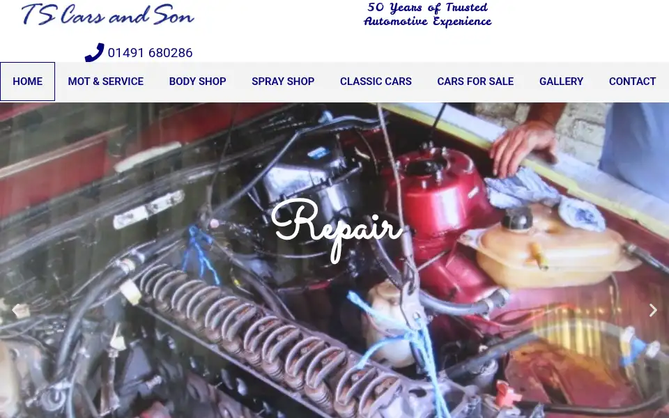 Screenshot of tscars-woodcote.co.uk