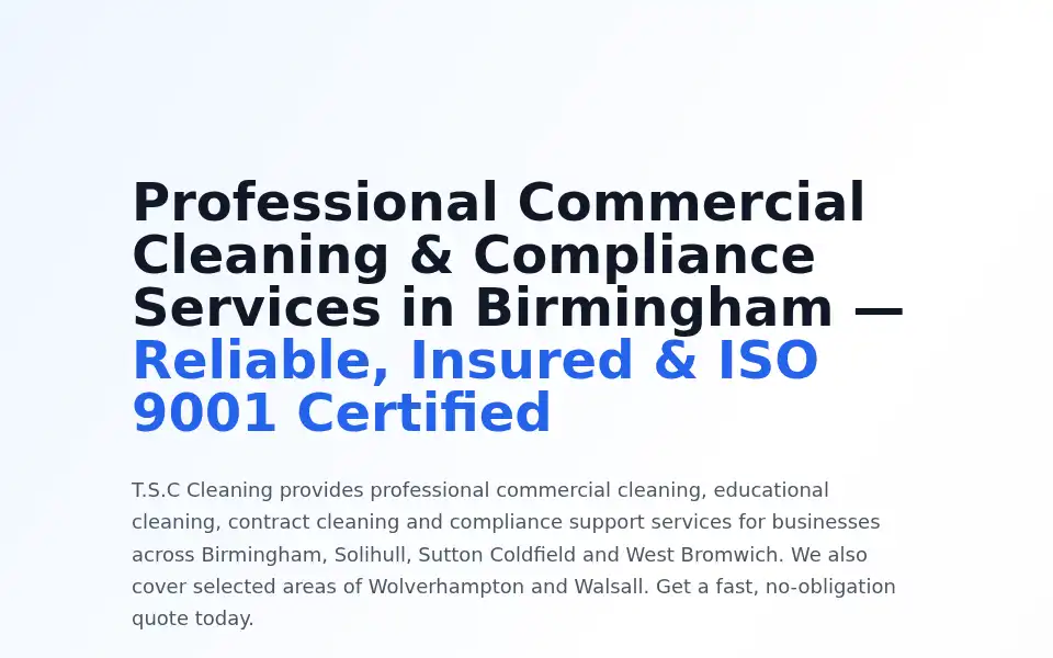 Screenshot of tsccleaning.co.uk