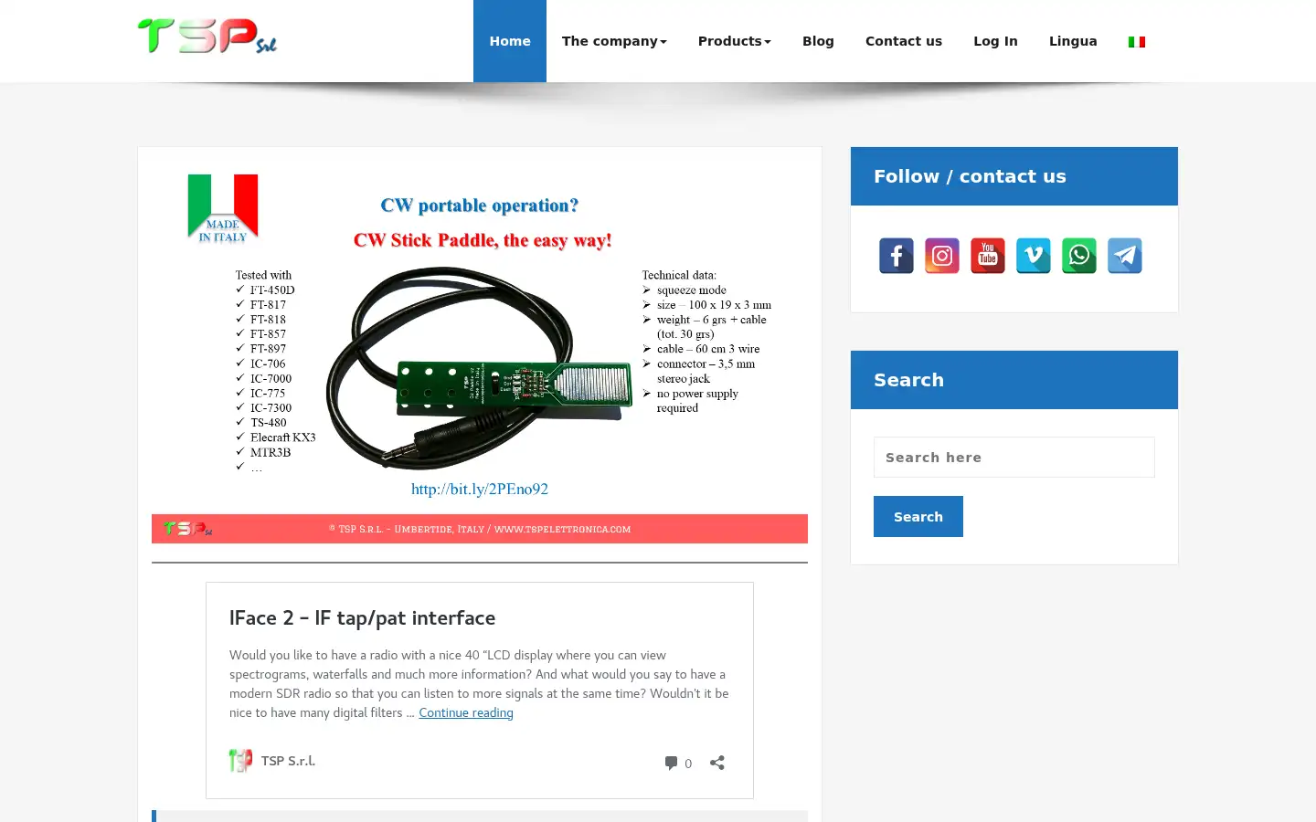 Screenshot of tspelettronica.com