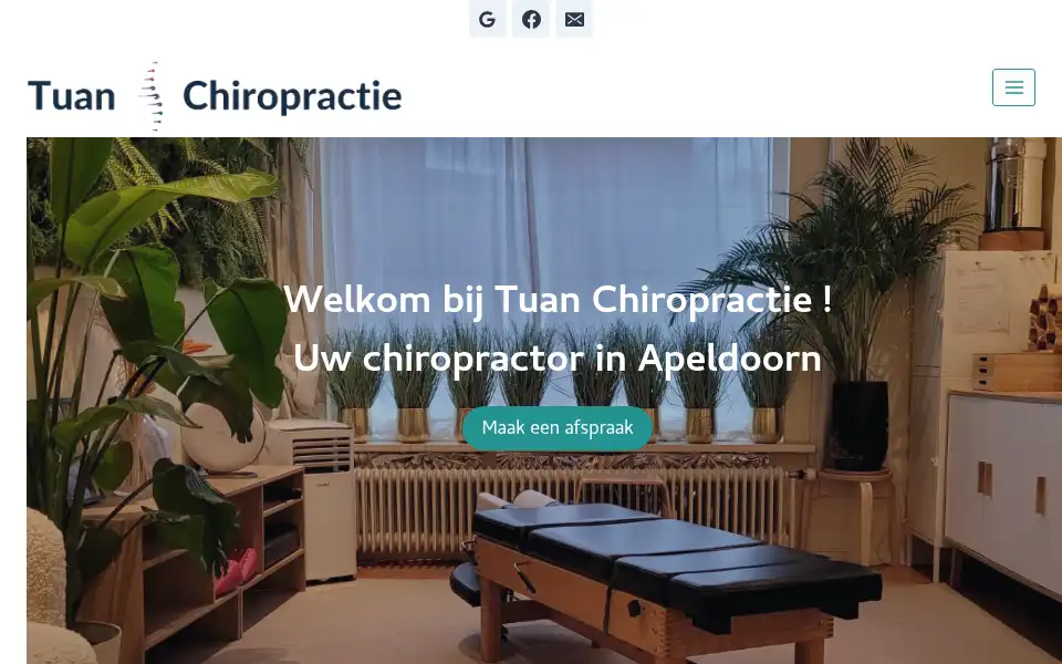 Screenshot of tuanchiropractie.nl