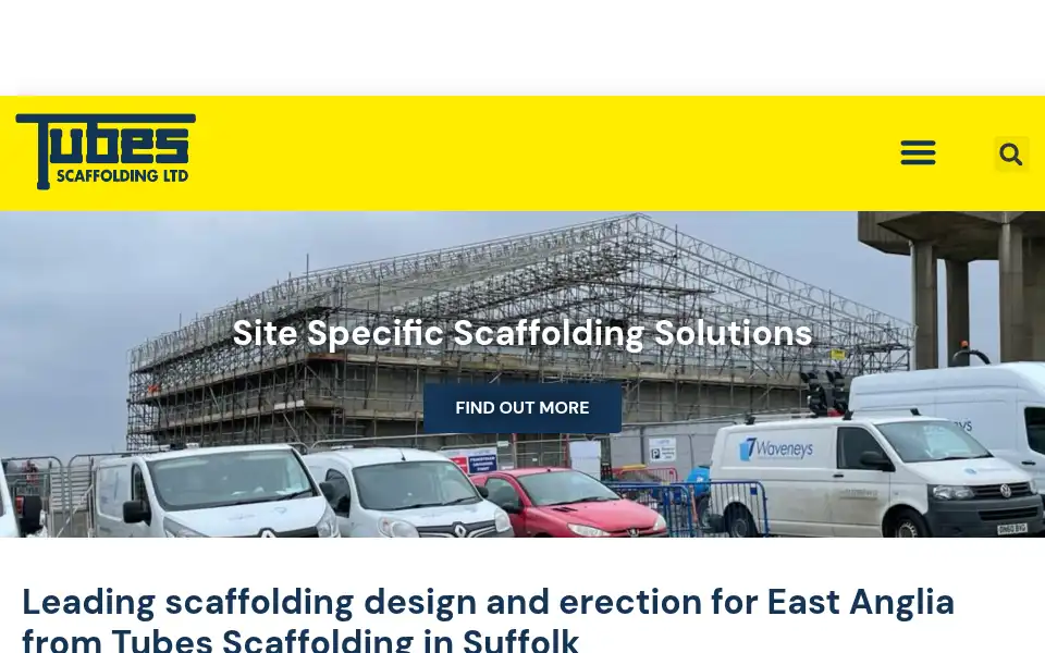 Screenshot of tubesscaffolding.co.uk