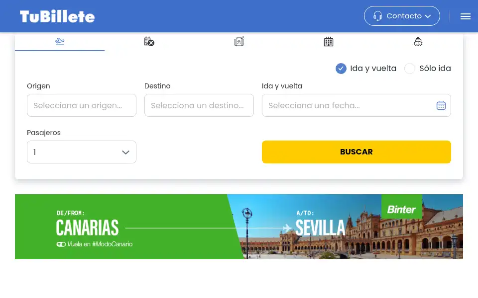 Screenshot of tubillete.com