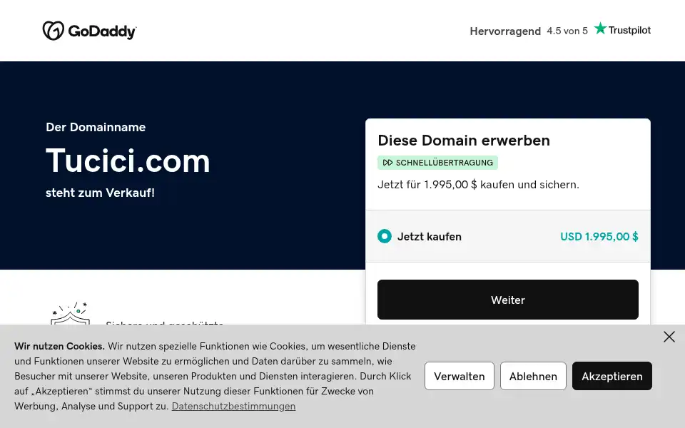 Screenshot of tucici.com