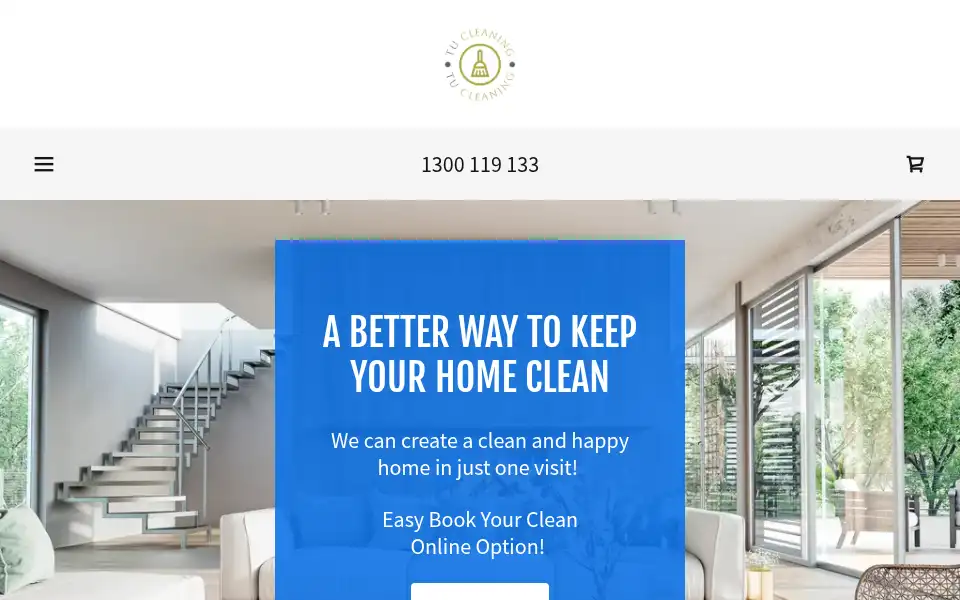 Screenshot of tucleaning.com.au