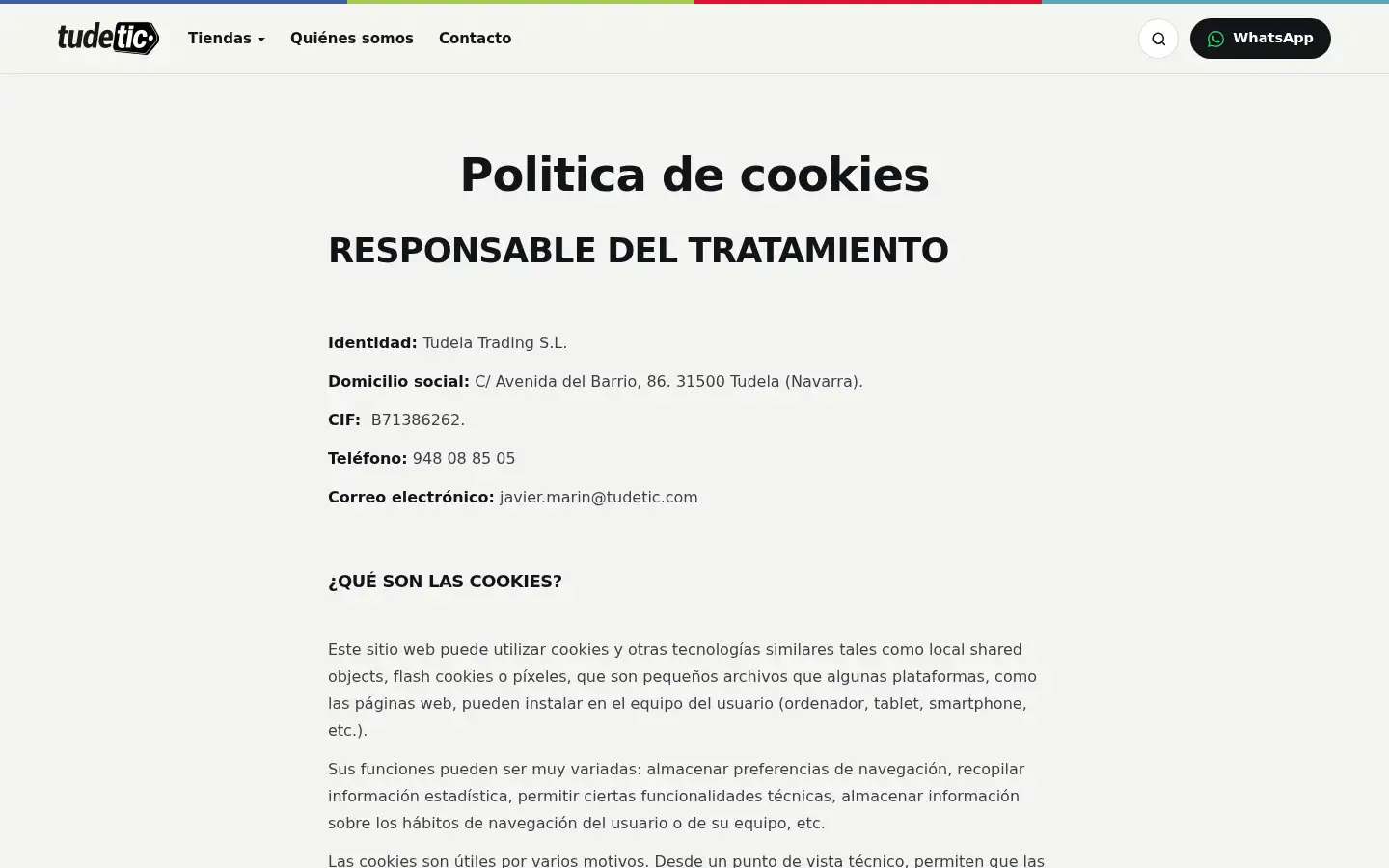 Screenshot of tudetic.com