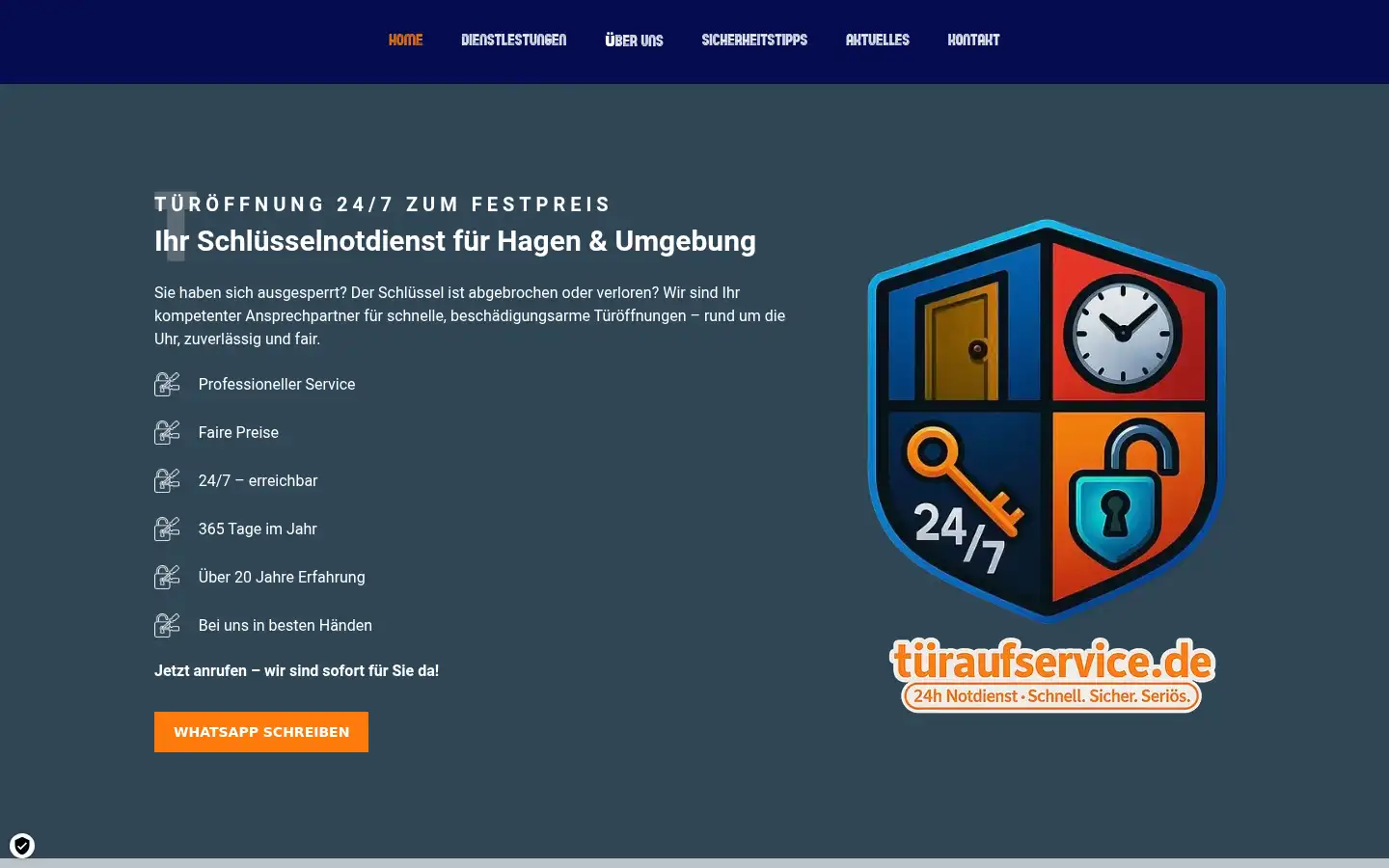 Screenshot of tueraufservice.de