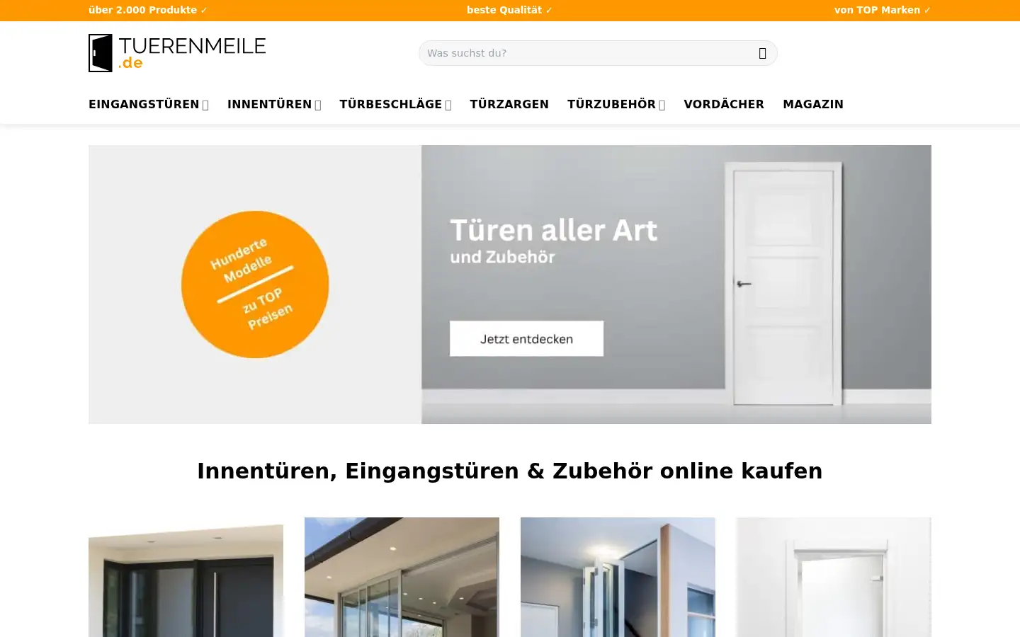 Screenshot of tuerenmeile.de