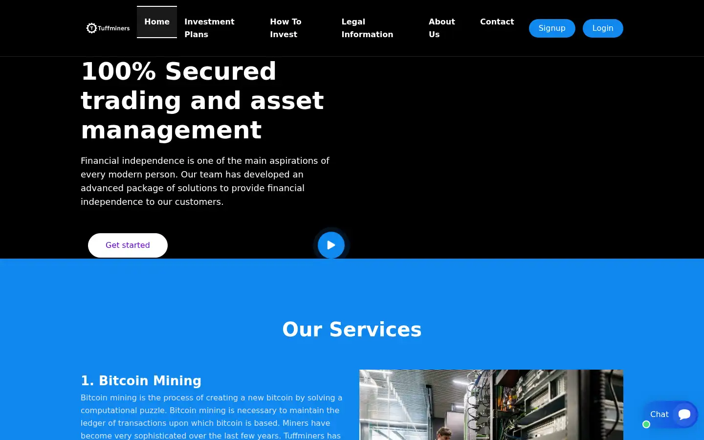 Screenshot of tuffminers.org