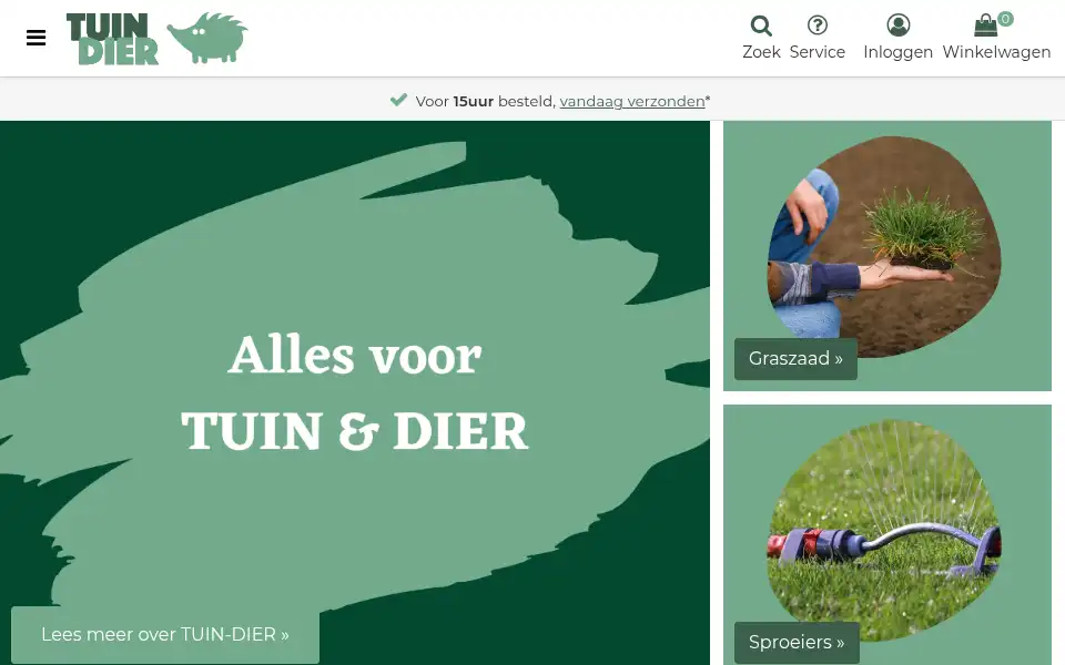 Screenshot of tuin-dier.nl