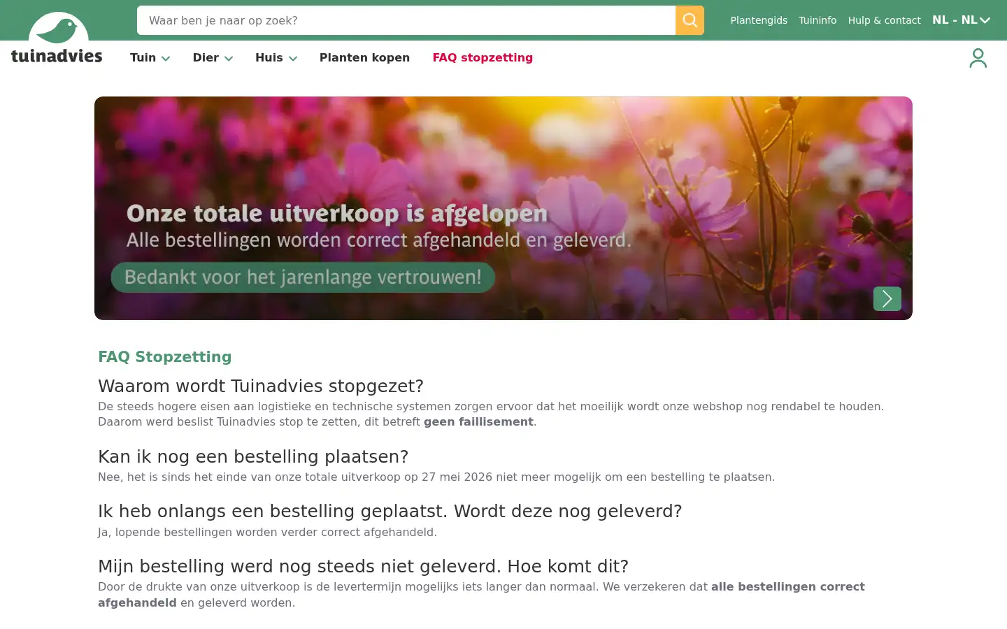Screenshot of tuinadvies.nl