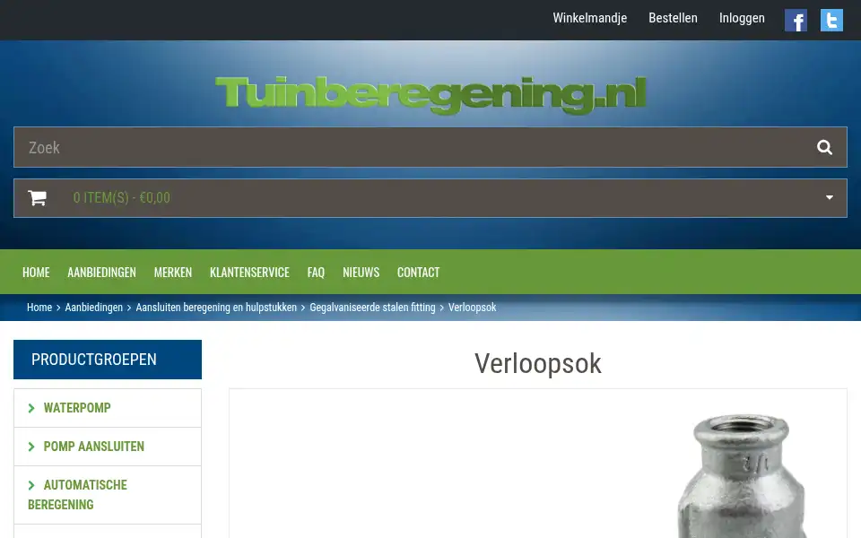Screenshot of tuinberegening.nl
