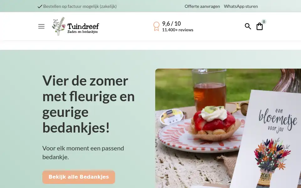 Screenshot of tuindreef.nl