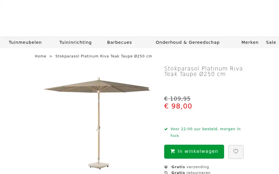 Screenshot of tuintoebehoren.nl