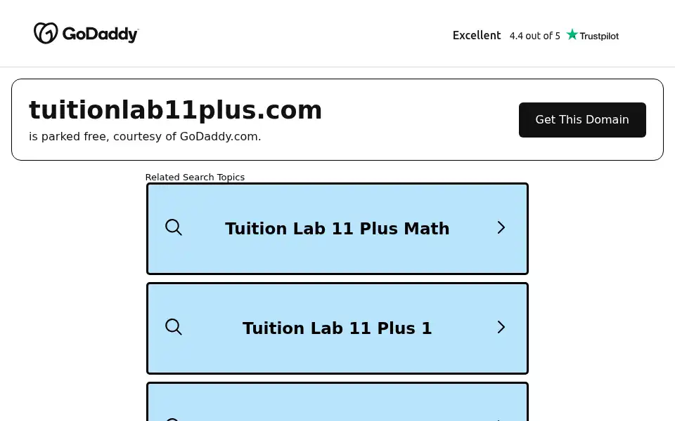 Screenshot of tuitionlab11plus.com