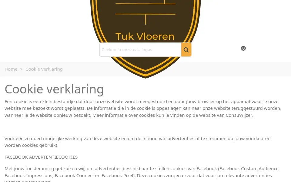 Screenshot of tukvloeren.nl