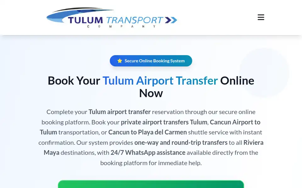Screenshot of tulumtransport.company