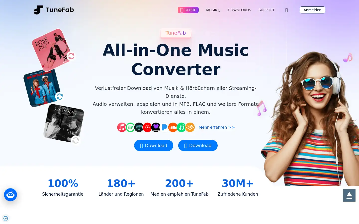 Screenshot of tunefab.de