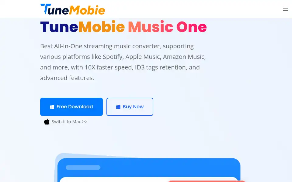 Screenshot of tunemobie.com