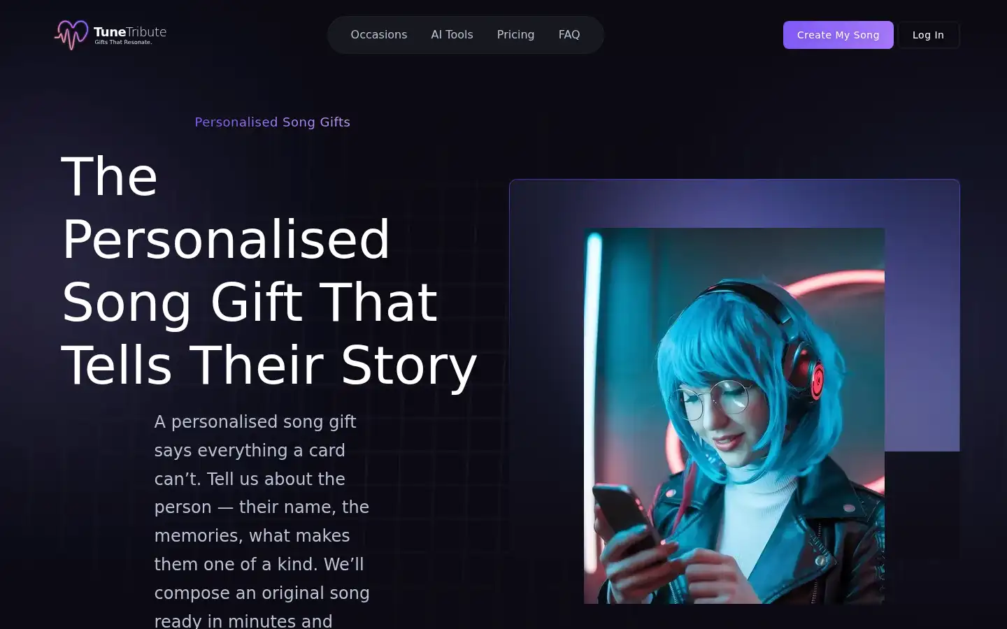 Screenshot of tunetribute.co.uk