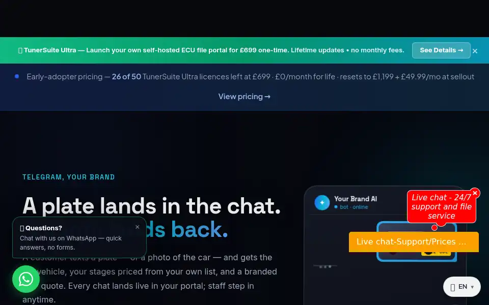 Screenshot of tuning-database.co.uk