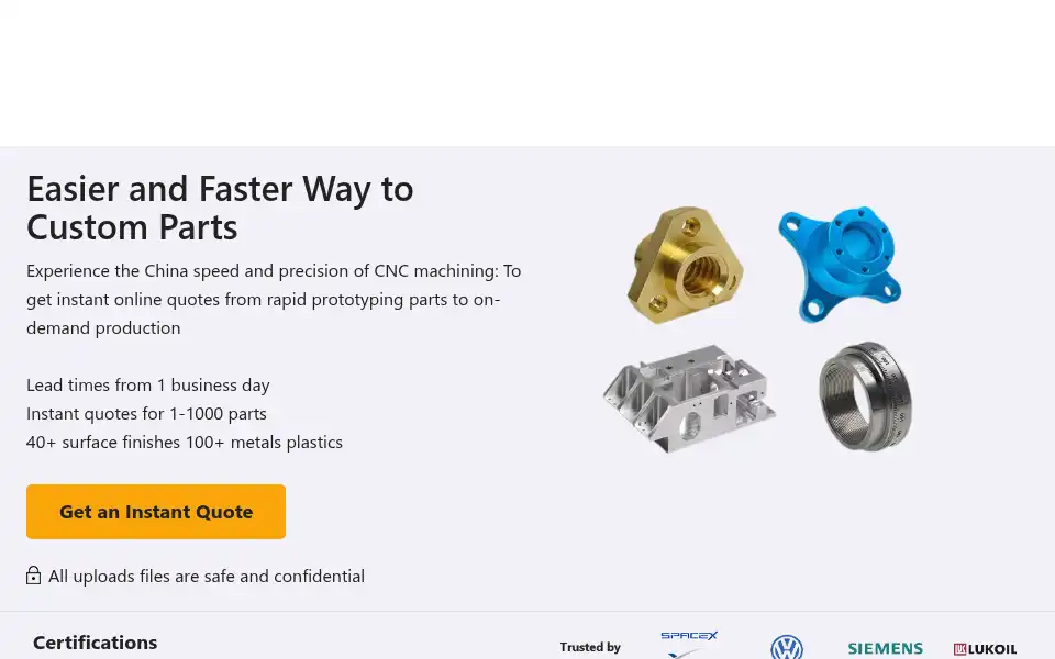 Screenshot of tuofa-cncmachining.com