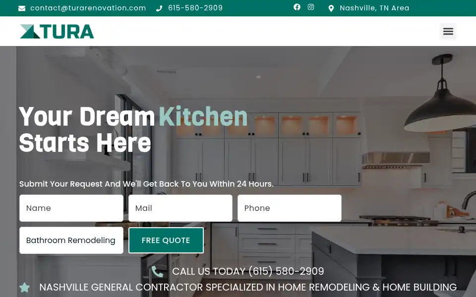 Screenshot of turarenovation.com