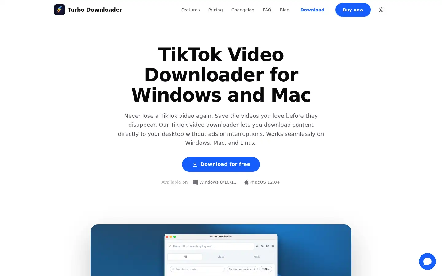 Screenshot of turbodownloader.com
