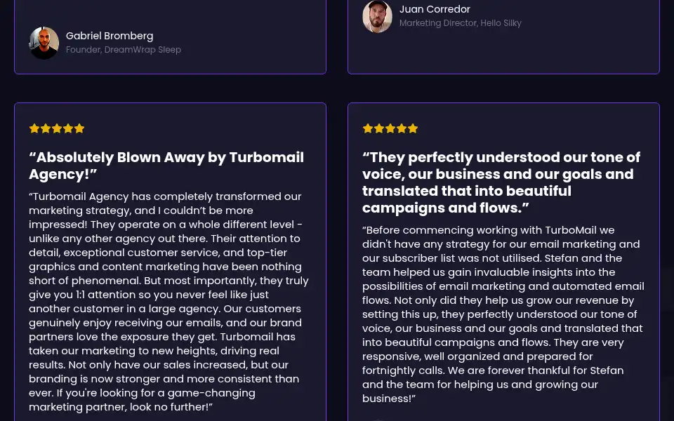 Screenshot of turbomailagency.com