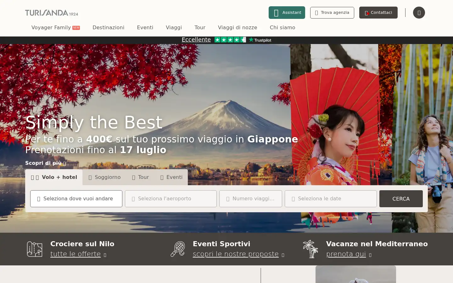 Screenshot of turisanda.it