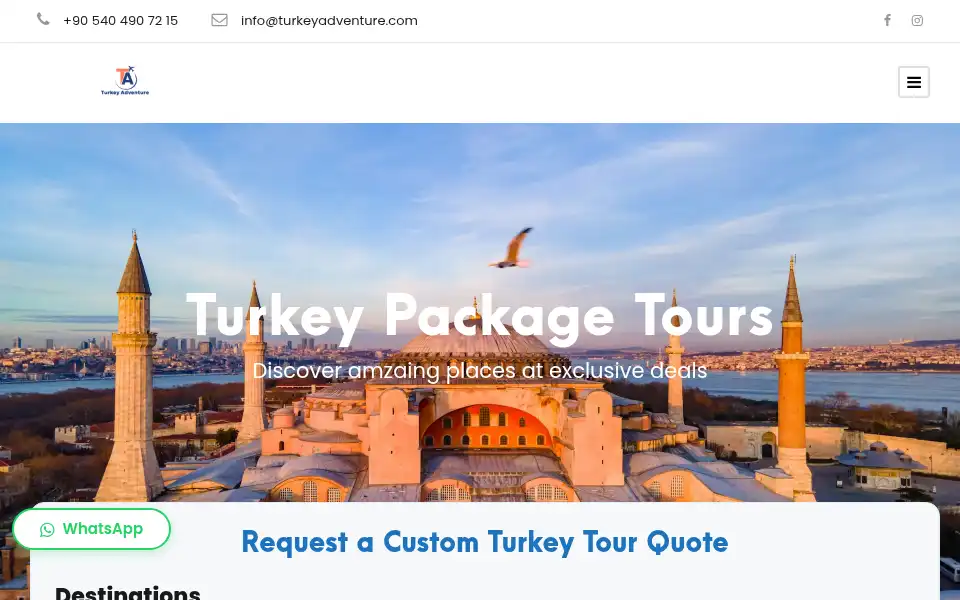 Screenshot of turkeyadventure.com