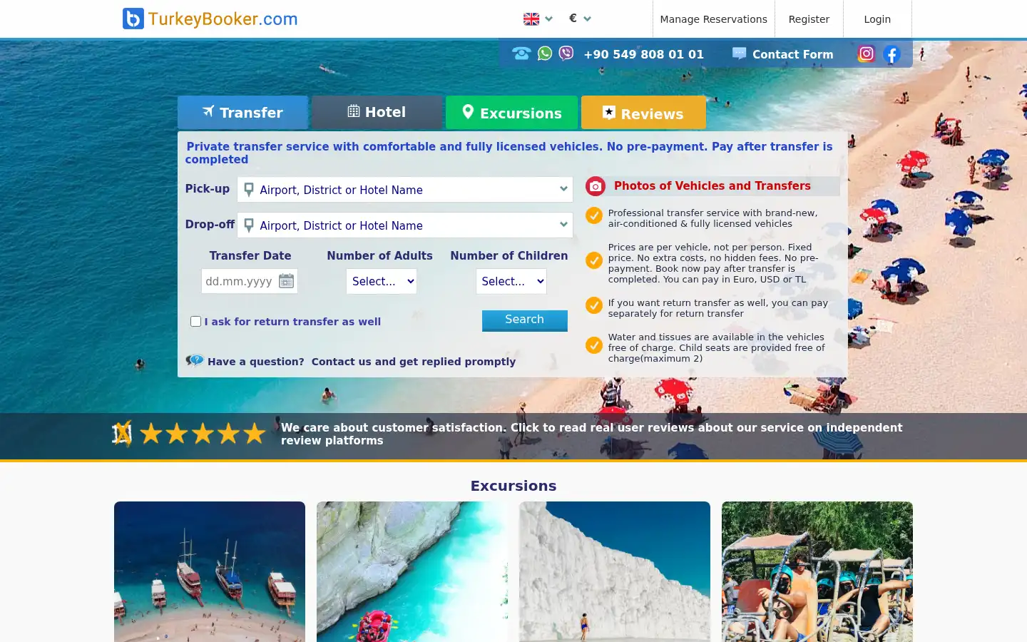 Screenshot of turkeybooker.com