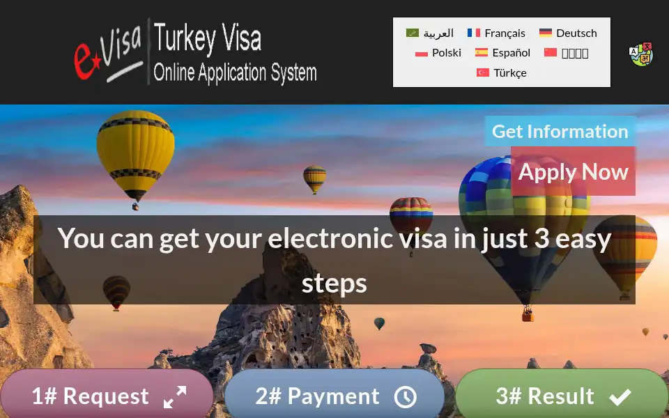 Screenshot of turkeyvisa.com.tr