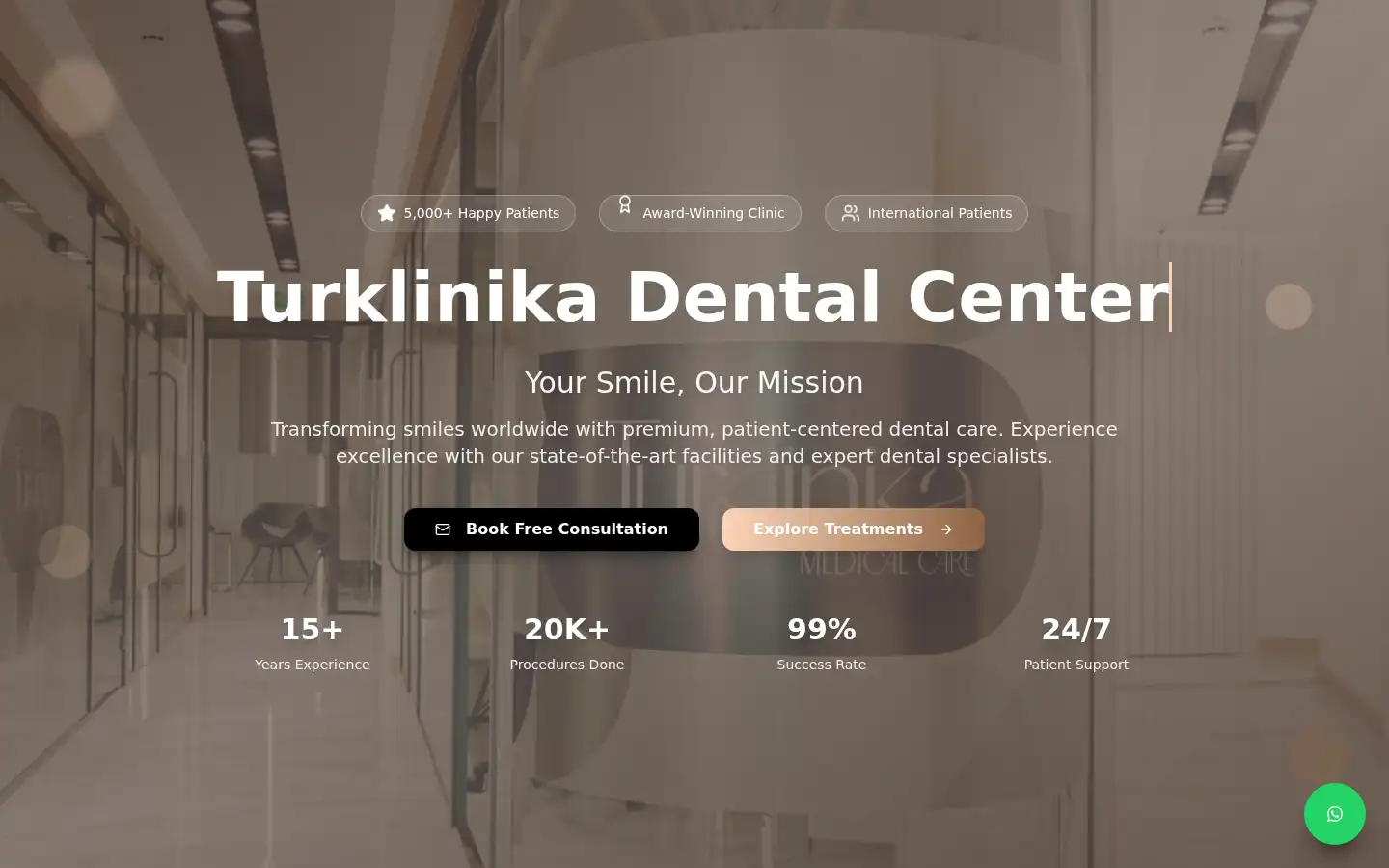 Screenshot of turklinika.com