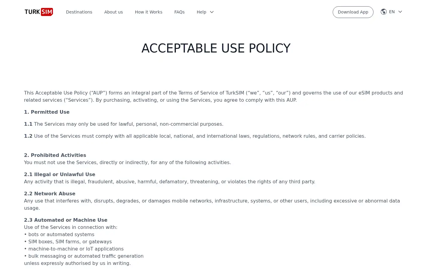 Screenshot of turksim.de